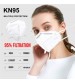 KN95 Protective Face Mask, 5 Layer Protection Mask, 95% Bacterial Filtration Efficiency, FDA Approved, White Color